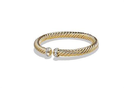 Gold Plated CZ Studded Twisted Bracelet